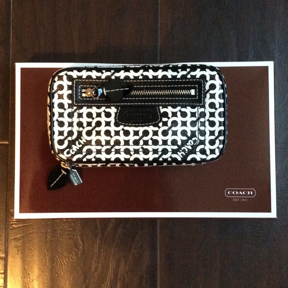 πHP!π *NWT* Coach Op Art Jewelry Pouch - Picture 1 of 7